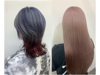 ダスティ 梓川店(Dasty)の写真/赤みを抑えた透明感カラー♪ハイライトやインナーカラーで"自分らしさ"溢れる垢抜け髪