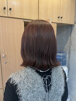 ソイル(soil)&nbsp;ピンクブラウンのツヤ感！外ハネボブ【透明感ｘ大人カワイイ】