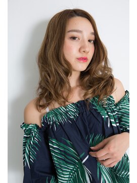 エスアンドエフ美容室 松富店(S&F) 大きめ無造作ウェーブミディ