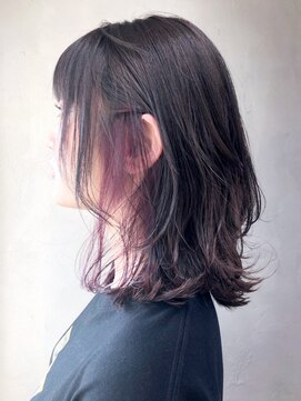 アイティー バイ アルバム 中野店(IT by ALBUM) インナーパープル_ローライトスリークボブ厚めバング_ba283783