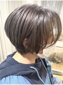 大人ショート＊まろやかベージュ＊グレーカラー