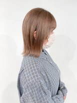 ヒビヲ(HIBIO)&nbsp;ダブルカラーピンクベージュピンクカラーケアブリーチミニボブ