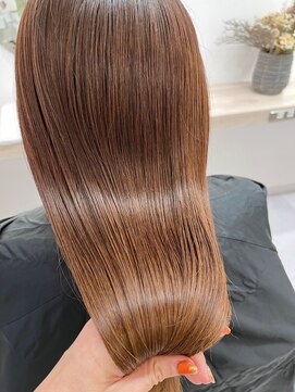 リンク(Link) 【Link】艶髪/髪質改善ストレート/オレンジブラウン/オージュア