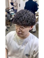 エルオム(EL.HOMME)&nbsp;波巻きクリームパーマ／刈り上げマッシュ