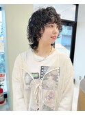 マッシュウルフパーマ　ショートウルフミディアムレイヤーパーマ