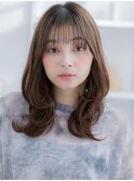 大人ガーリー小顔くびれカールレイヤーカット