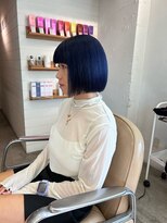 メロウマン(mellowman) ネイビーカラー20代30代40代ハイライトブリーチダブルカラー立川