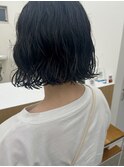 パーマ風　くせ毛カットボブ