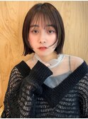 切りっぱなしボブ似合わせカットフェイスレイヤーメルティカラー