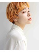 フェミニンオレンジショート