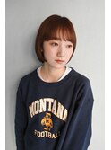 小顔/ネビージュ/ボブルフ/黒髪/ワンレン/田町芝浦
