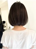 ハイライトバレイヤージュダブルカラーボブカット30代40代      