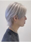 メンズカット/ショートウルフ/マッシュショート/ホワイトカラー