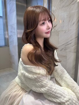 リリー(Lilley) ピンクブラウン×小顔レイヤー×韓国風巻き×髪質改善