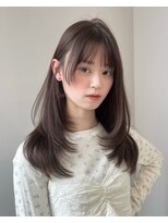 ボタン シブヤ(VOTAN SHIBUYA)&nbsp;オリーブベージュ/レイヤーカット/透明感カラー/韓国ヘア