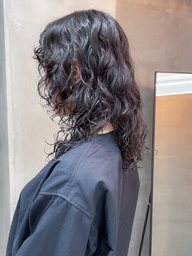 テトヘアー(teto hair) ふわふわ ミディアムパーマ パーマスタイル 黒髪パーマ