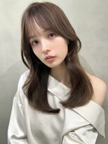 ナナローネス 渋谷(nana loness)&nbsp;くびれレイヤー　くすみベージュ　まろやかカラー　くびれ巻き