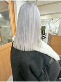 ハイブリーチ/ホワイトシルバー/切りっぱなしロング