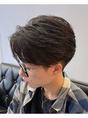 フェザーパーマニュアンスパーマセンターパート曲がる縮毛矯正