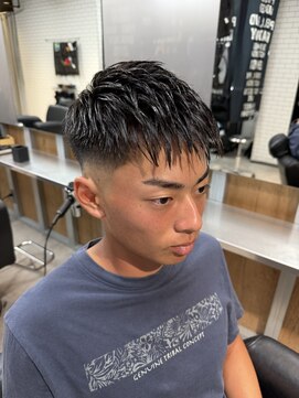リレーションメンズヘアー(RELATION MEN'S HAIR) ラウンドマッシュソフトモヒカンシャドウパーマクロップヘア