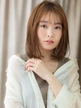 カバーヘア ブリス 志木南口駅前店(COVER HAIR bliss) 透明感カラー流しバング大人可愛いワンカールボブディ20代30代W