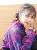後れ毛たっぷりゆるアレンジ