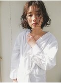 ゆるウェーブ_毛先パーマ ことりベージュ