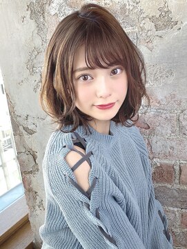 ミラリー 横浜(Mirareee) 小顔20代30代40代◎外ハネボブミディアッシュブラウンネオウルフ