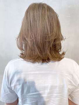 アルバム 銀座(ALBUM GINZA) ミルクティーレイヤー_ココアブラウンフリンジウェーブ_ba298513