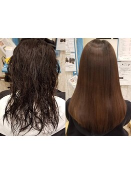 しっかりストレートから丸みを加えたナチュラルストレートまで細かい要望に対応★朝のスタイリングも◎