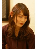 クラク 笹塚店(KURAKU) 小顔似合わせカットココアベージュパーマ薄めバング/笹塚