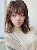 大人かわいい似合わせカット/こなれミディ/外ハネくびれヘア新宿
