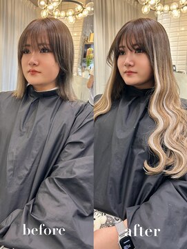 リリー(Lilley) 【lilley 稲永麻衣】エクステ+ブリーチカラー+天神韓国ヘア