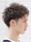 ビジネスショートスパイキーショートツーブロック刈り上げ短髪