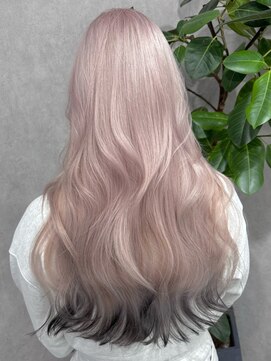 ロウル 渋谷(LOWRL) ピンクグレージュ/裾カラー/ブリーチ/渋谷