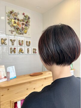キュウヘアー(KYUU HAIR) 丸い○シルエットが可愛いショートボブ