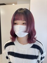 アニュー(A'nyu)&nbsp;ピンクカラーエンドカラールーツカラー裾カラーアンブレラカラー