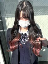 ザ オーダー(THE ORDER)&nbsp;グラデーションエンドカラー 裾デザイン 暖色ピンクベージュ