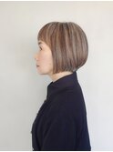 30代40代50代おすすめ　キレイめグラボブ×ハイライトローライト