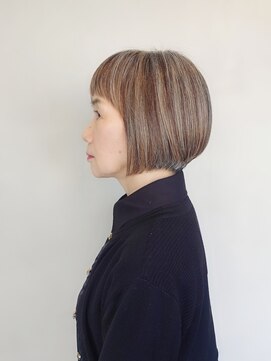 ラトリエコンタン(L´atelier Content) 30代40代50代おすすめ　キレイめグラボブ×ハイライトローライト