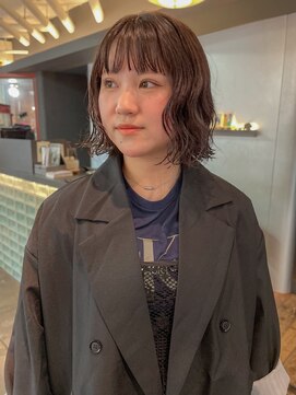 ムク(MUKU) パーマの残りを活かしたボブ