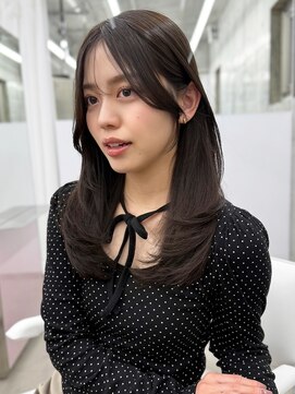 エヌアイ オモテサンドウ(ni omotesando) ワンカールレイヤー 韓国レイヤー 顔まわりカット【肥田亜沙美】