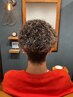 メンズカット+パーマ+シェービング+眉カット