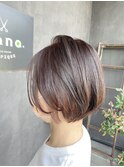 ショート/イヤリングカラー/マニッシュボブ/透明感/20代30代40代