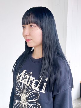 シオン(shion) ネビージュ透明感カラー黒髪ウルフレイヤーロング_ba537682