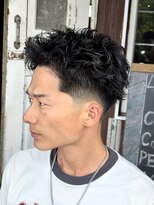 エルエー 大津店(L.A) スパイキーショート ローフェード ピンパーマ