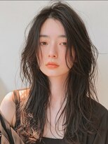 ケイバイミシェリー(kei by misherry)&nbsp;シアーバングハニーブラウンロングウルフカットハッシュウルフ