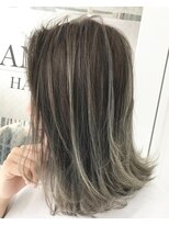 バンクスヘアー(BANK'S HAIR)&nbsp;シルバーグレージュ バレイヤージュ