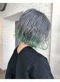 裾カラー×ボブ