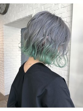 アミ ヘアー ガーデン(ami hair garden) 裾カラー×ボブ